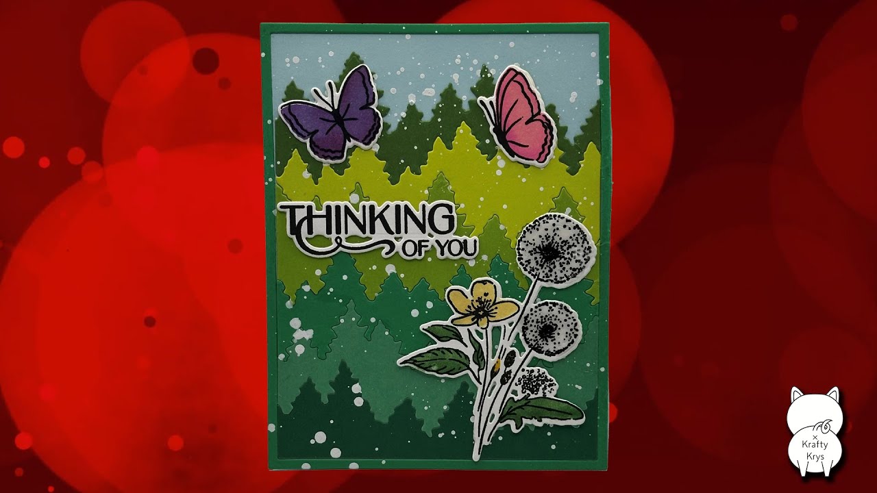 Thinking of You Stamp and Stencil Card using Simon Says Stamp supplies