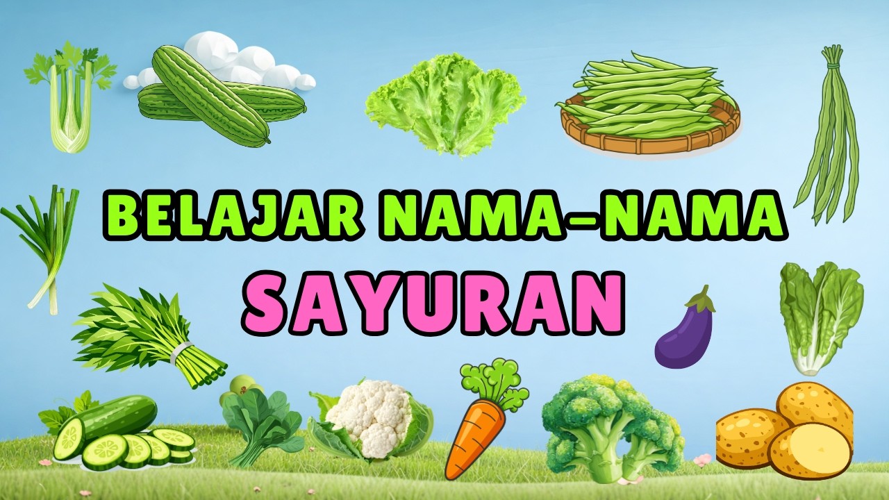 BELAJAR NAMA-NAMA SAYURAN | Balita dan PAUD | Bahasa Indonesia #abcd #belajaranak #sayuran