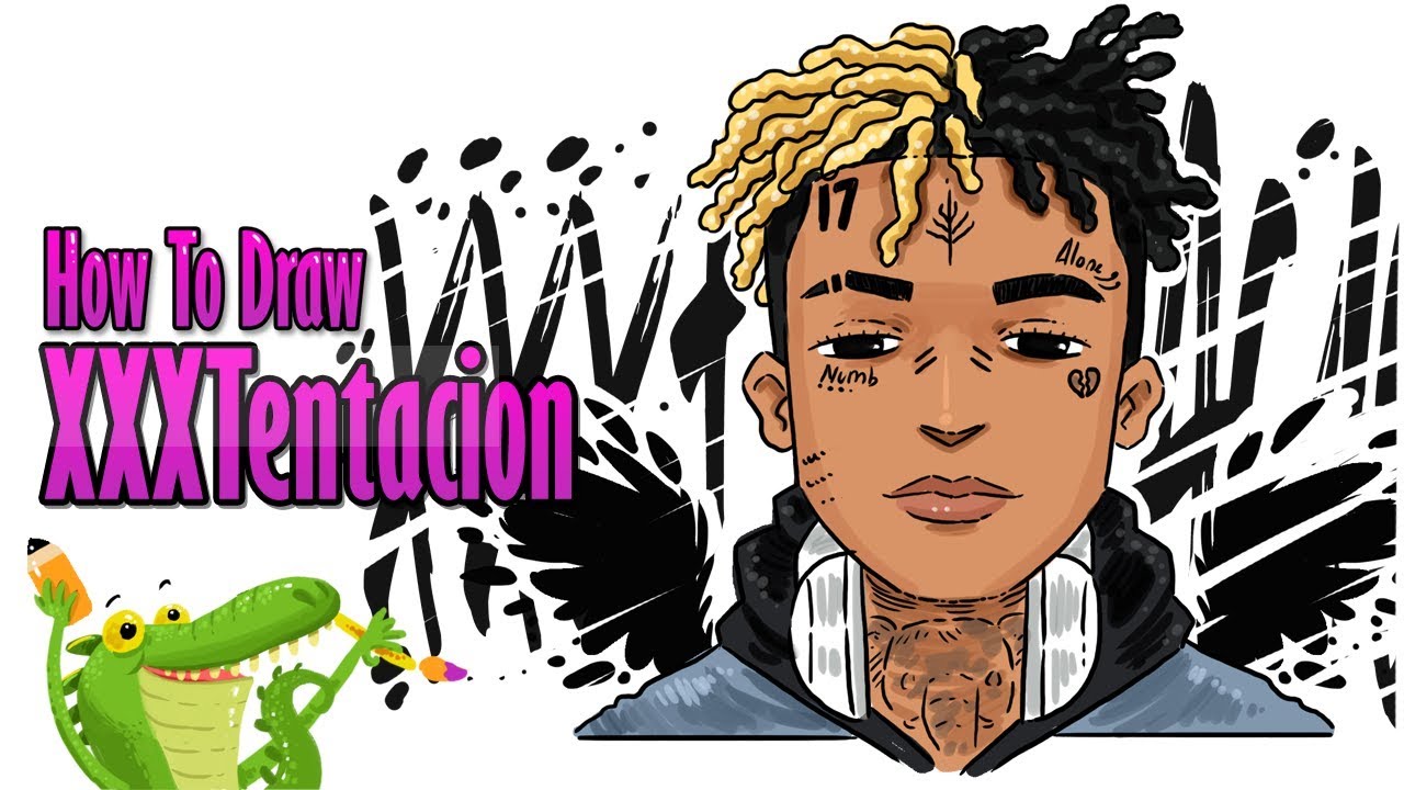 How To Draw xxx tentacion step by step | Rapper drawing