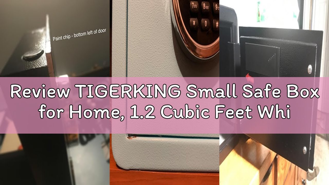 Review TIGERKING Small Safe Box for Home, 1.2 Cubic Feet White Safes Box with Digital Lock, Easy Ass