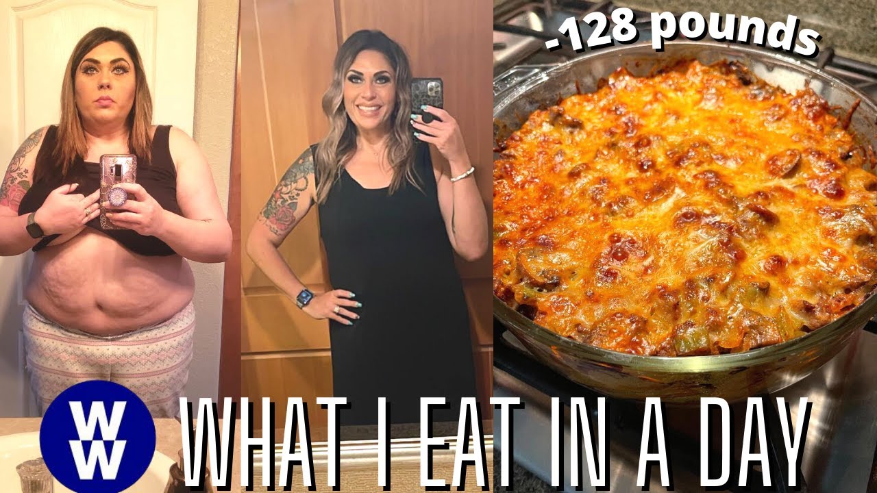 WHAT I EAT IN A DAY ON WW TO LOSE 128 POUNDS - KFC BOWL - ITALIAN HOT DISH - HALLOWEEN HOME TOUR 🎃