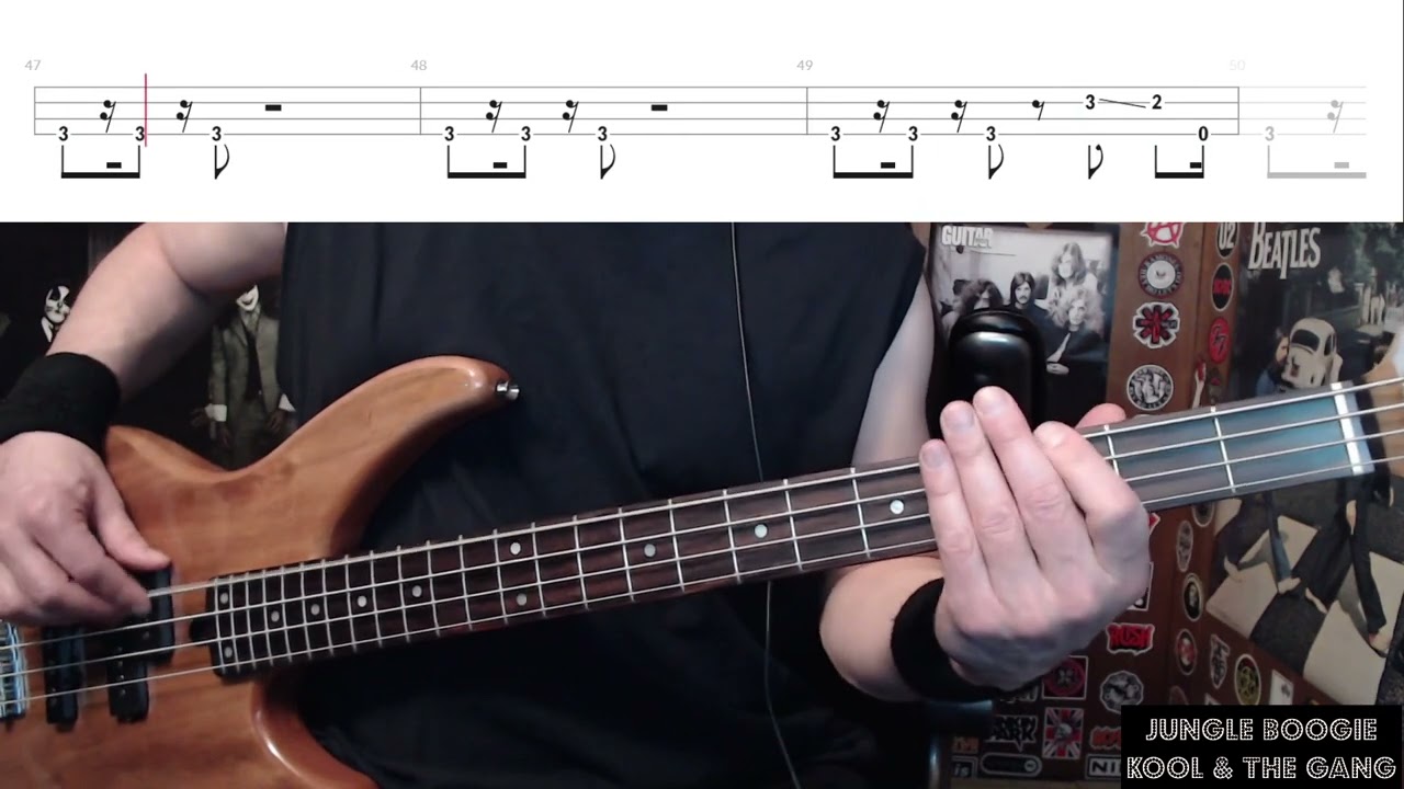 Jungle Boogie by Kool & The Gang - Bass Cover with Tabs Play-Along