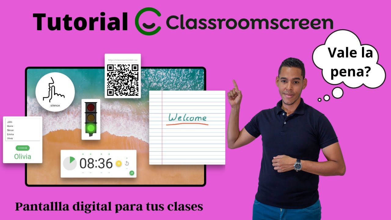 Classroomscreen la mejor pantalla para tus clases.