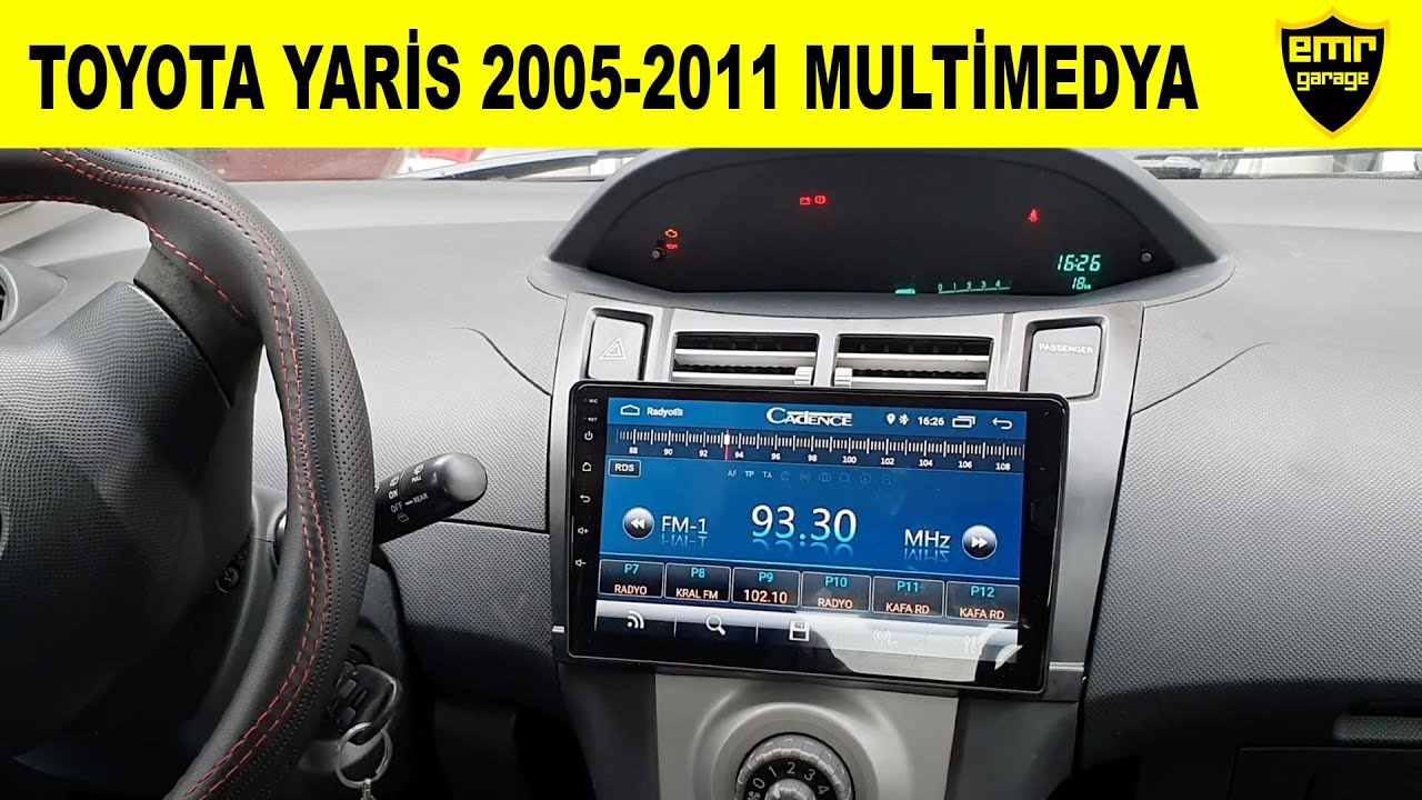 Toyota Yaris 2005-2011 Cadence Qled android multimedya ekran - Emr Garage Ankara