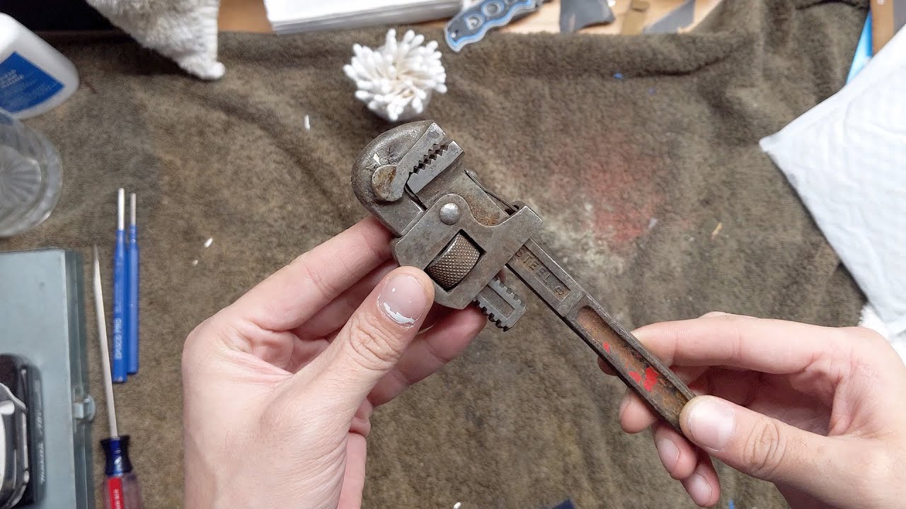 Vintage Dunlap Germany Monkey/Pipe Wrench Restoration