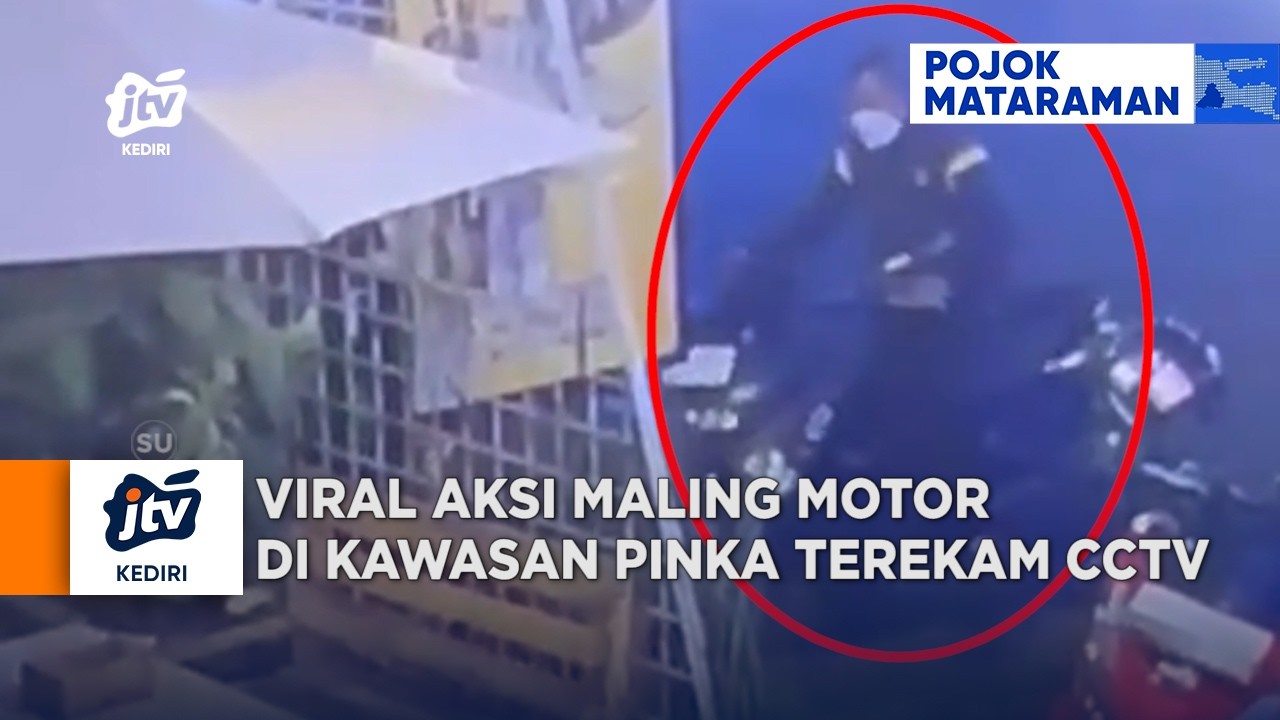TULUNGAGUNG - Viral Aksi Maling Motor Di Kawasan Pinka Terekam CCTV