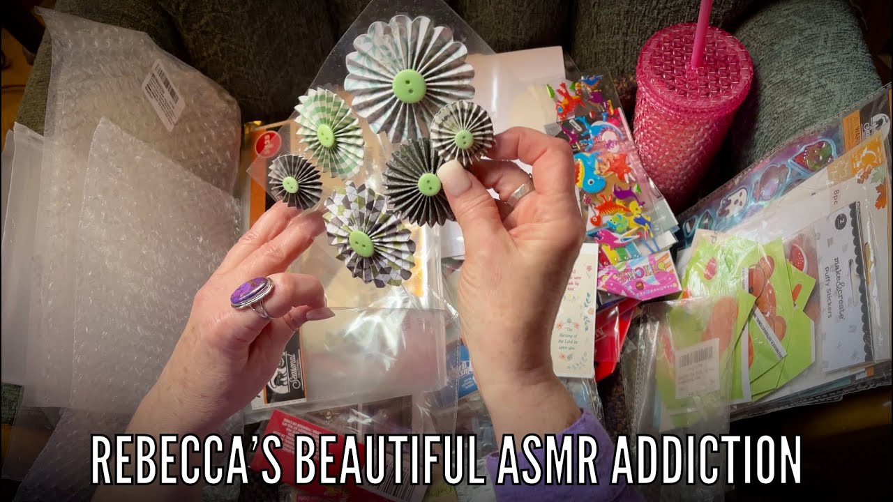 ASMR Request! Organizing ALL my stickers! (Soft Spoken version) Plastic crinkle mania!