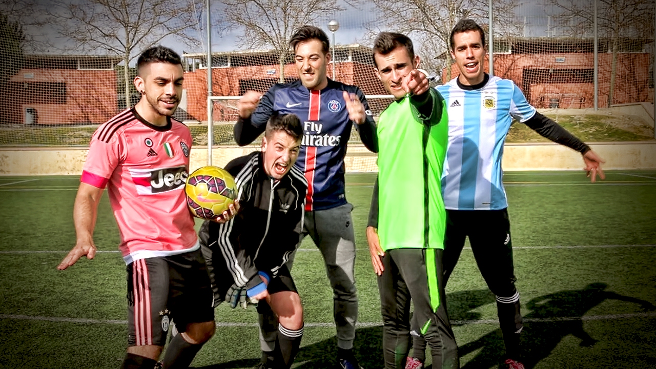 RETOS DE F&Uacute;TBOL REAL CON YOUTUBERS !!!