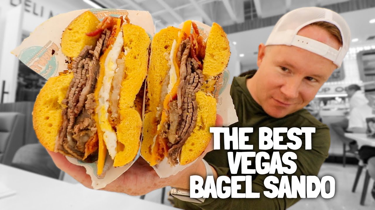 Eating Las Vegas' No. 1 Bacon, Egg & Cheese Sandwich | Siegel's Bagelmania | *BROTHERS VLOG* 🥯🎰