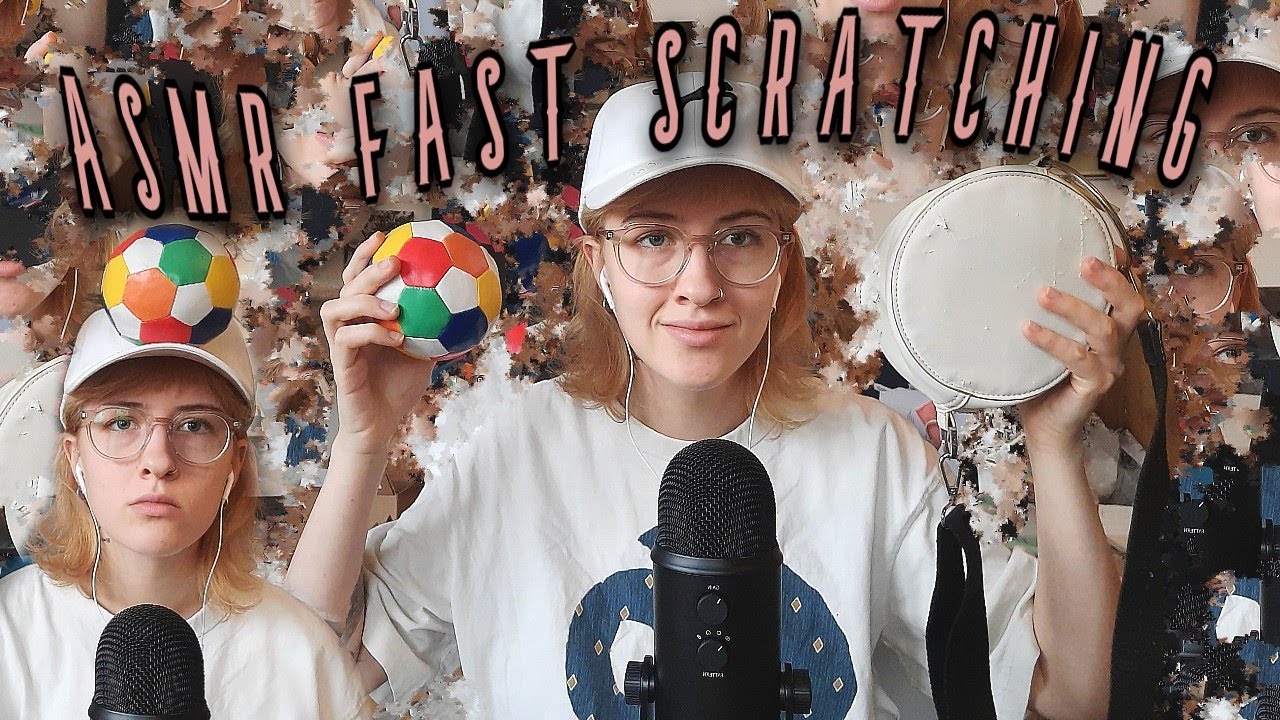 🥱ASMR😴⚡️FAST SCRATCHING ON FAKE LEATHER, BOOK, YARN ETCETERA