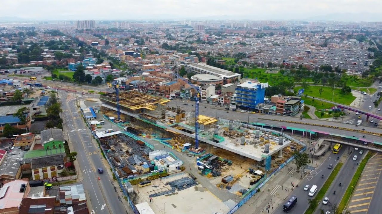 Flying Drone: Avance Metro de Bogotá - Estación 6. Av Boyacá- Av. 1 de Mayo (30 de diciembre)