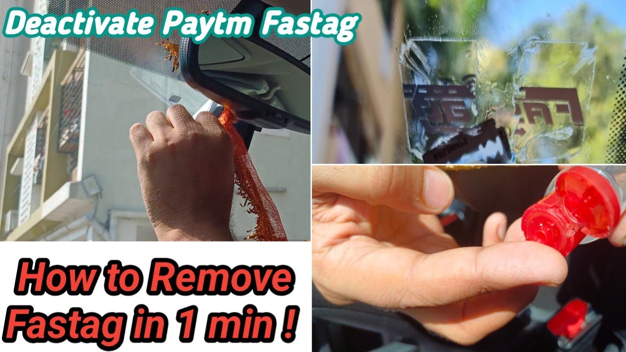 How to remove old Fastag from your car safely within 1 min and fix new one ll Remove Paytm Fastag