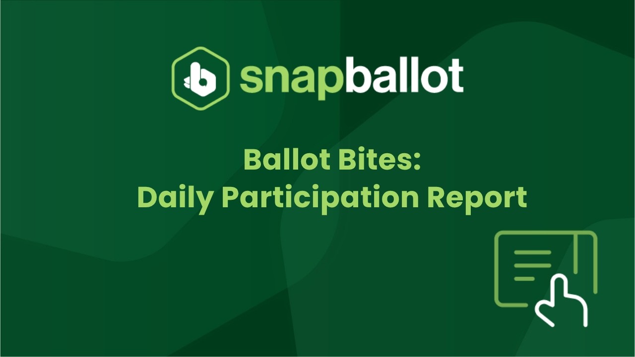 Track Voting Participation in Real Time | SnapBallot Daily Report