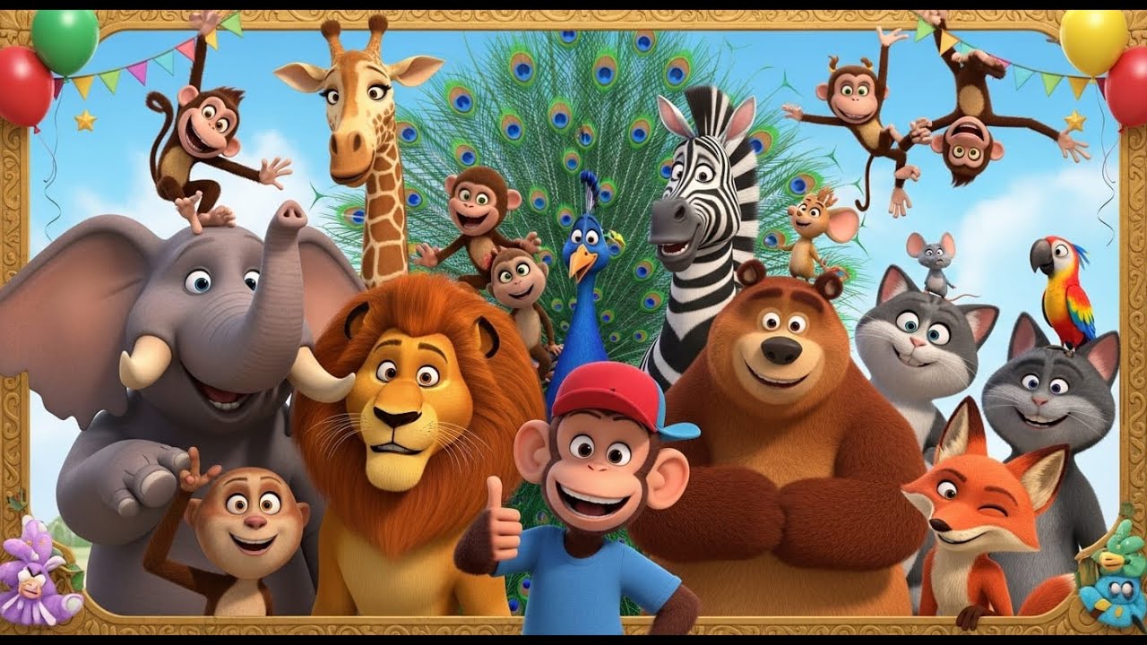 Bandar Mama Ka Birthday Dhamal! 🐒🎂 Jungle Party | Hindi Kids Rhyme | New Birthday Song