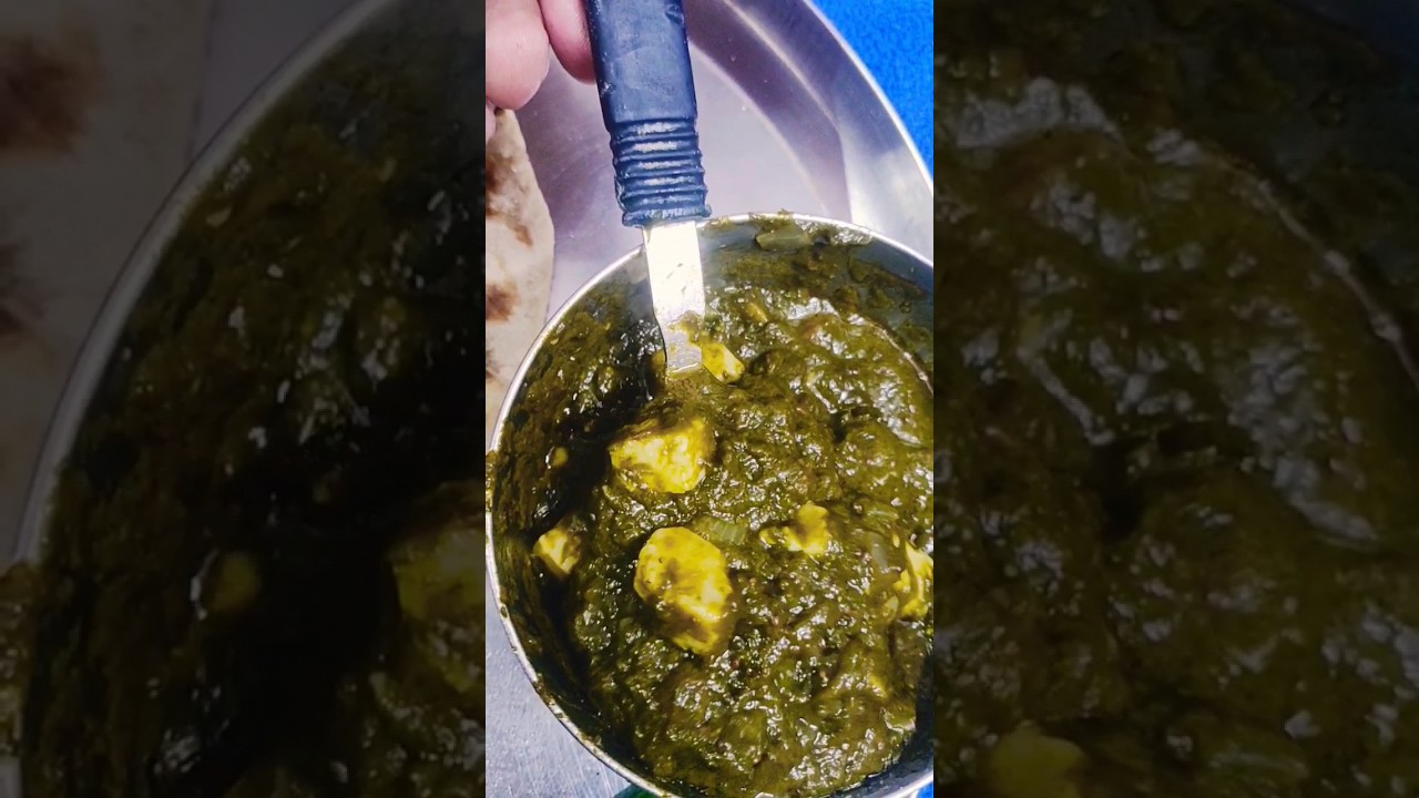 Palak paneer with Butter Naan #viral#trending #youtube#shortsviral #foodlover#youtubeshorts #shorts