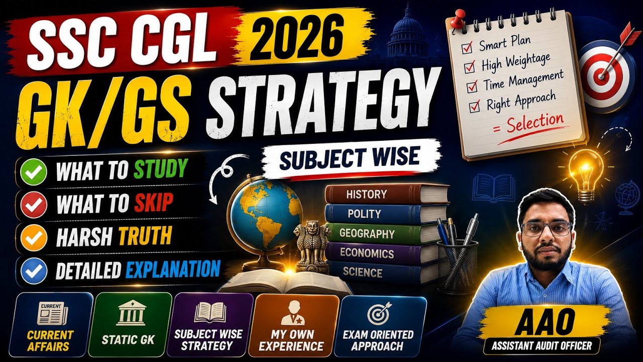SSC CGL GK/GS Strategy | Subject Wise |#ssc #ssccgl2026 #cgl #gkgs #sscchsl #ssccgl #motivation #AAO