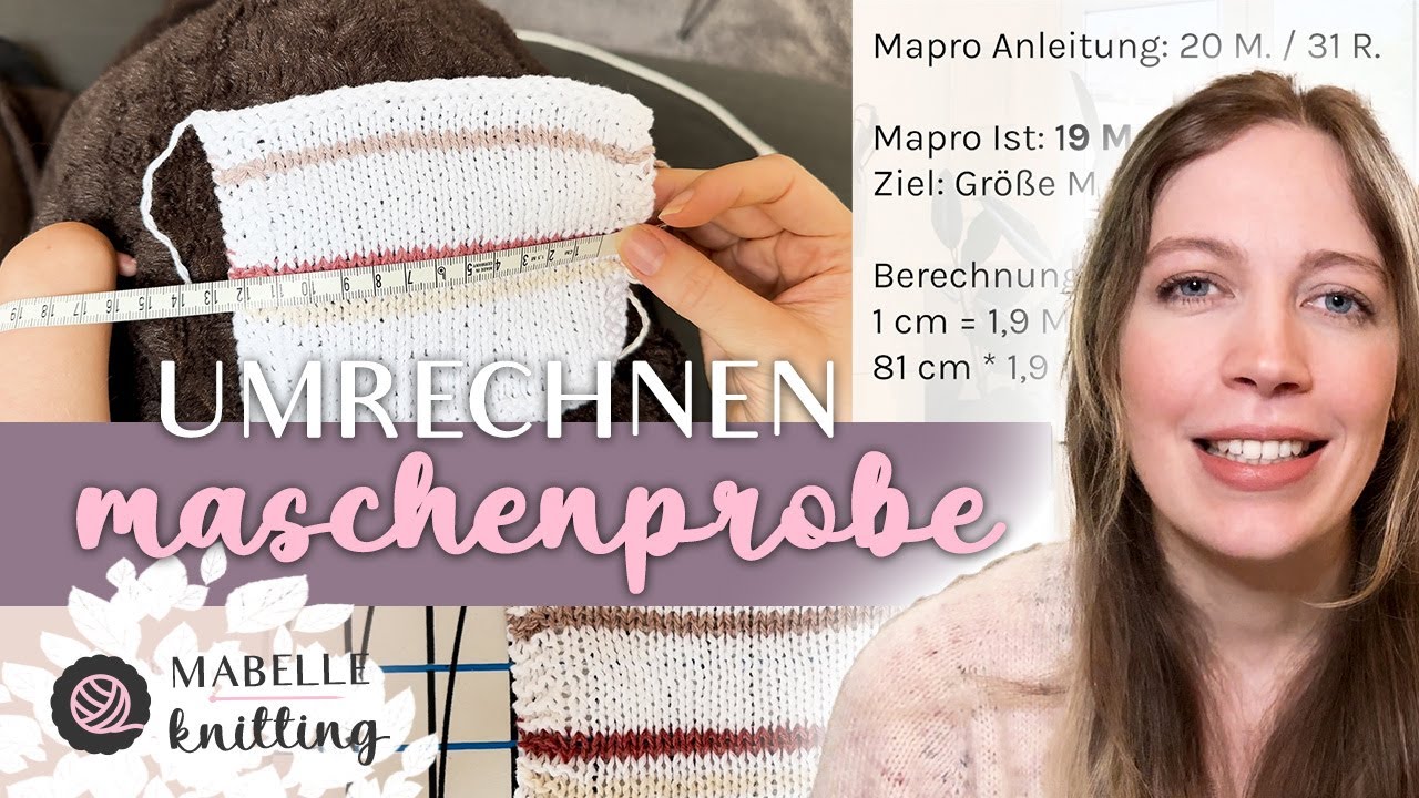 Größen für Strickanleitungen umrechnen | Maschenprobe stricken und was tun, wenn sie nicht passt