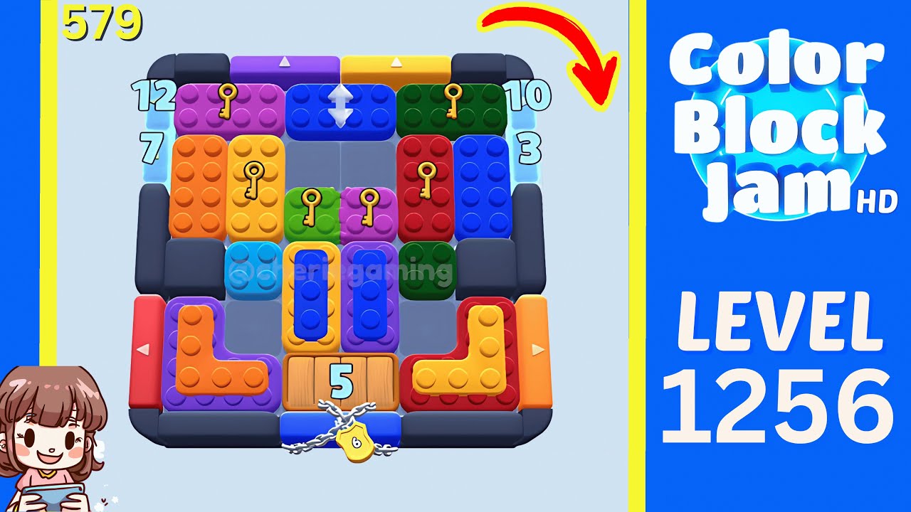 Color Block Jam Level 579 (1256) Solution Walkthrough