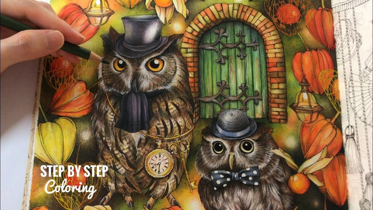 Rhapsody In The Forest - AUTUMN OWLS COLORING // Chris Cheng