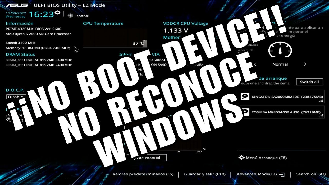 Mi PC NO DETECTA DISCO DURO al ARRANCAR ¿Cómo lo SOLUCIONO?