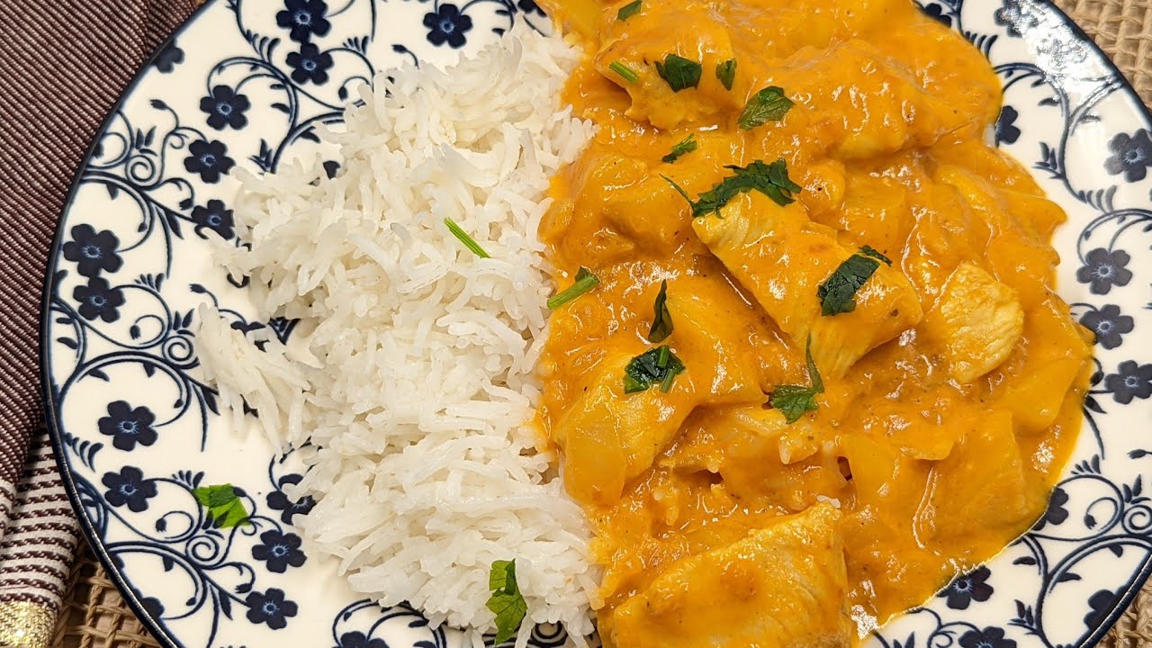 Indisches Mango-Chicken-Curry 😋 Familie liebt es! Einfaches Rezept!