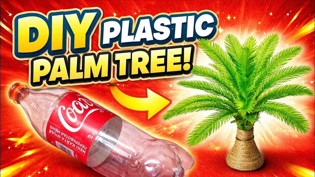 A PALM TREE FROM A PLASTIC BOTTLE?! This is the MOST CREATIVE DIY IDEA! 🌴🔥