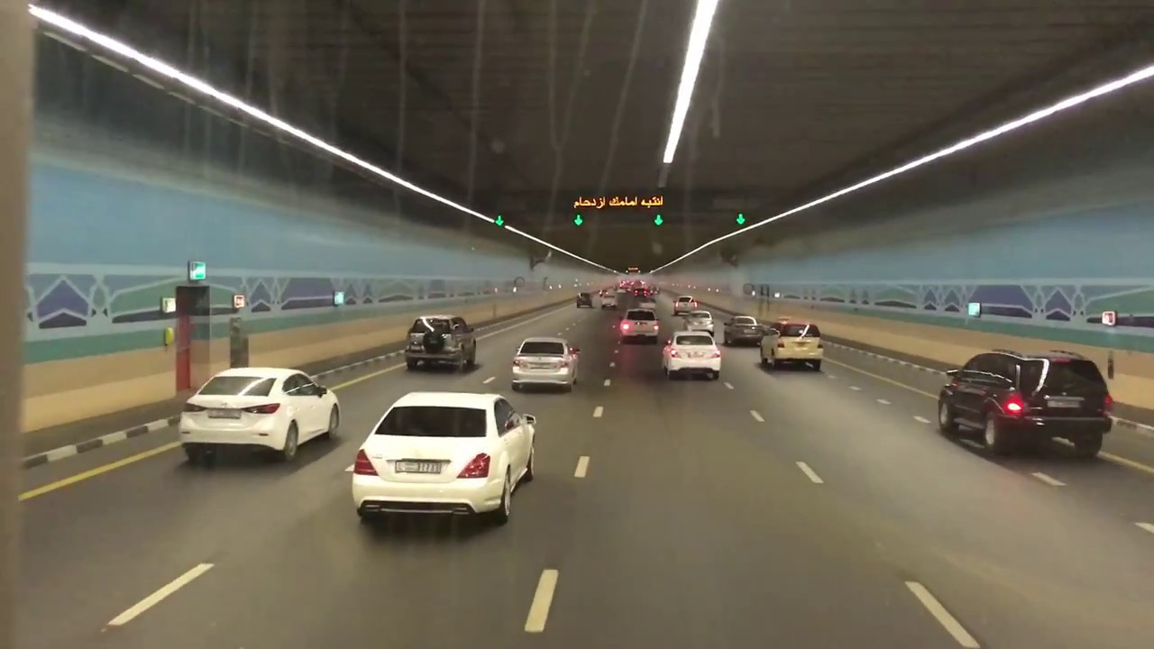 Dubai Airport Tunnel - A Beautiful View from Bus