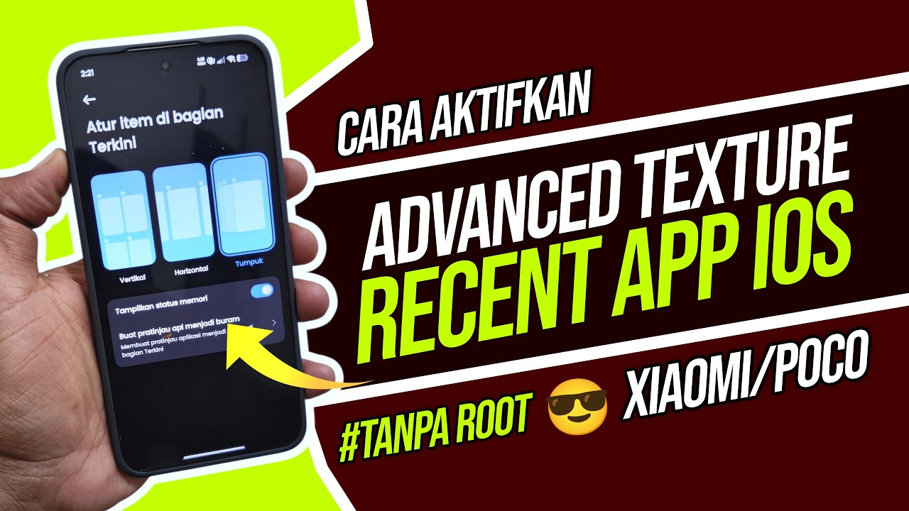 Cara Aktifkan Recent App iPhone dan Advanced Texture di Xiaomi Hyper OS