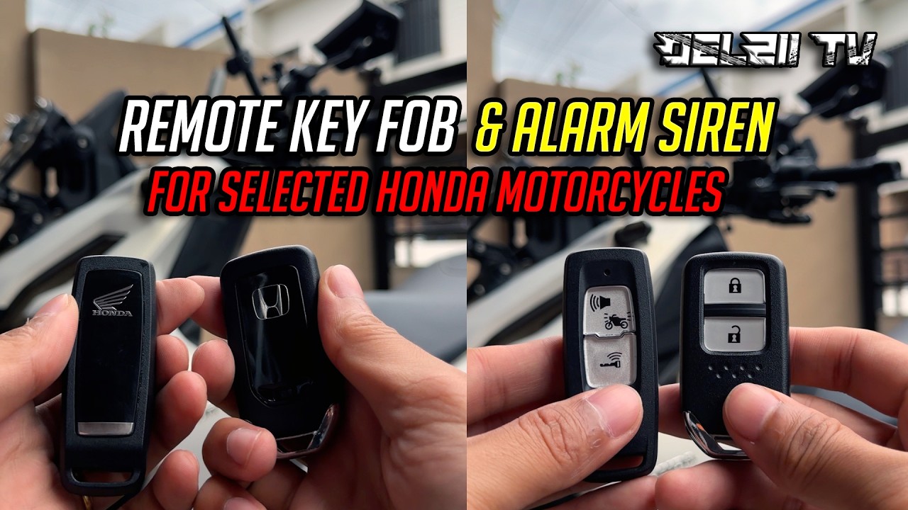 REMOTE KEY FOB & UPGRADED ALARM SIREN FOR HONDA MOTORCYCLES | DELZII TV
