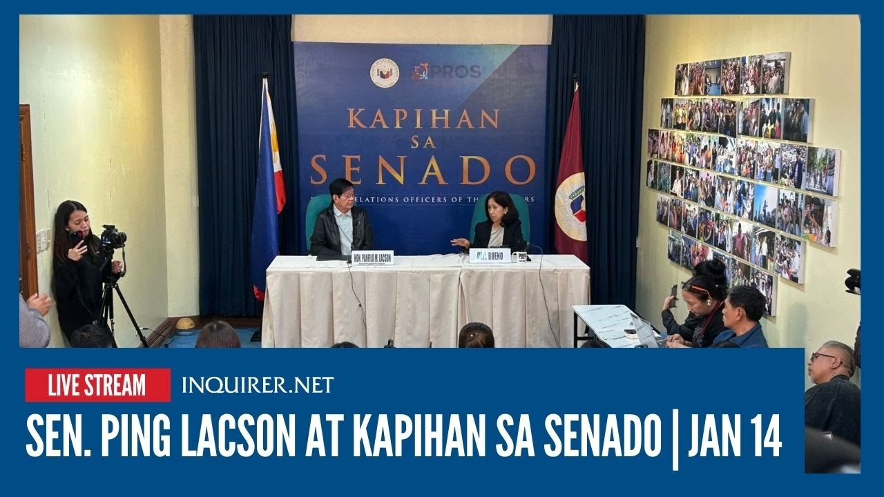 LIVE: Sen. Ping Lacson at Kapihan sa Senado | Jan 14