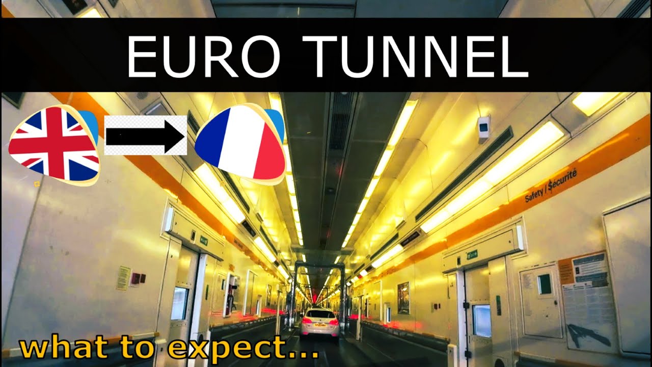 4K Drive Through The Eurotunnel - Calais to Folkestone Car Trian - Le Shuttle