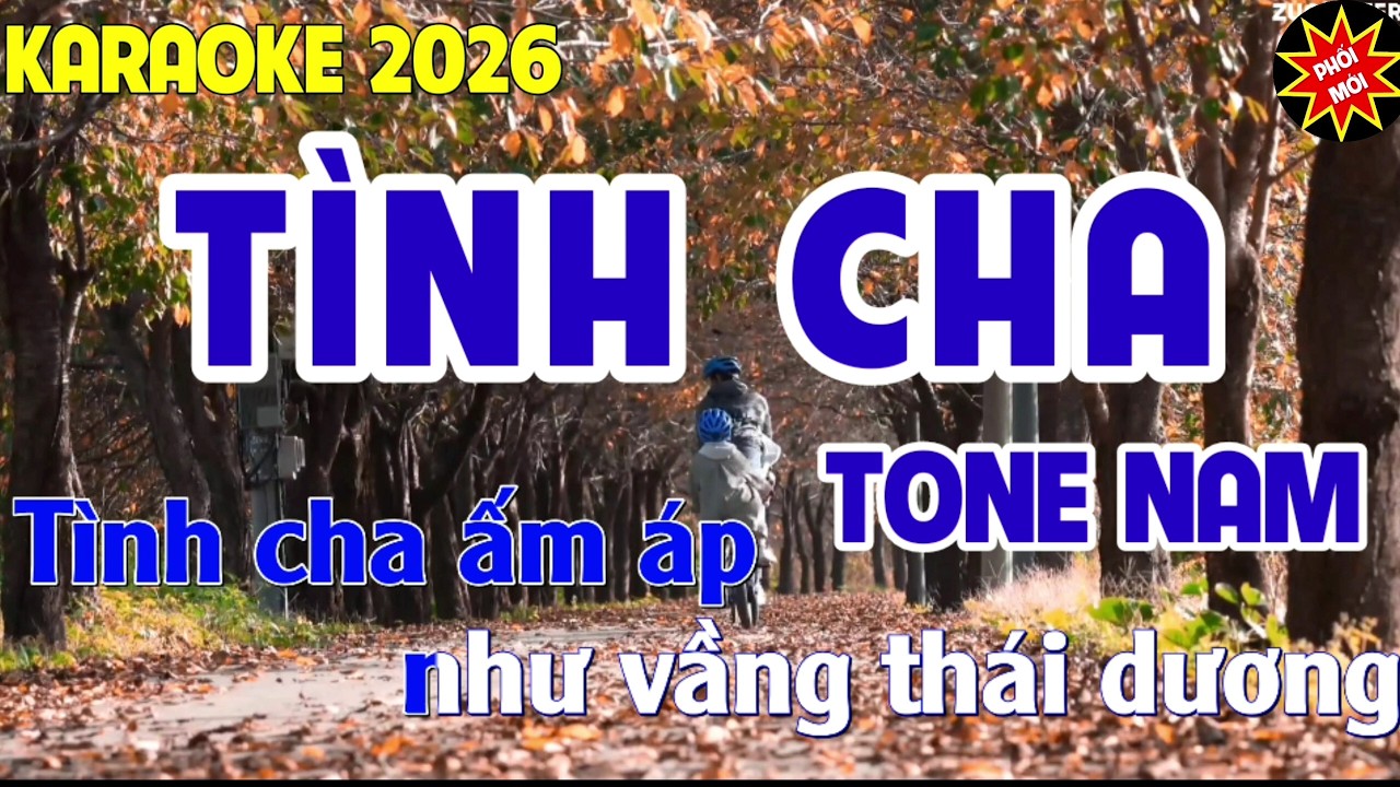 TÌNH CHA | Karaoke Tone Nam ( BEAT MỚI PHỐI 2026 ) | Hạnh Lê Karaoke | Tình Cha Ấm Áp...