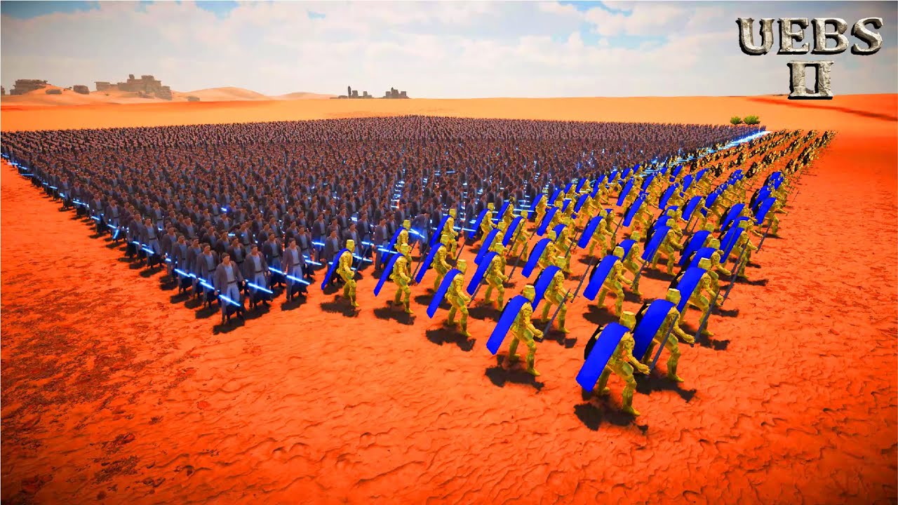 JEDI & GOLDEN KNIGHTS vs HALBERD ORCS | Ultimate Epic Battle Simulator 2 | UEBS 2