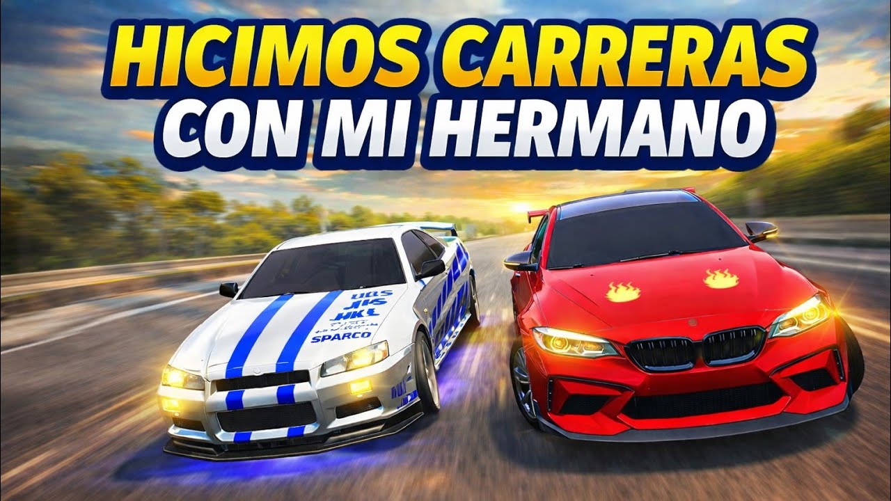 Jugué carreras, arrancones e hice drift con mi hermano. - car simulator 2