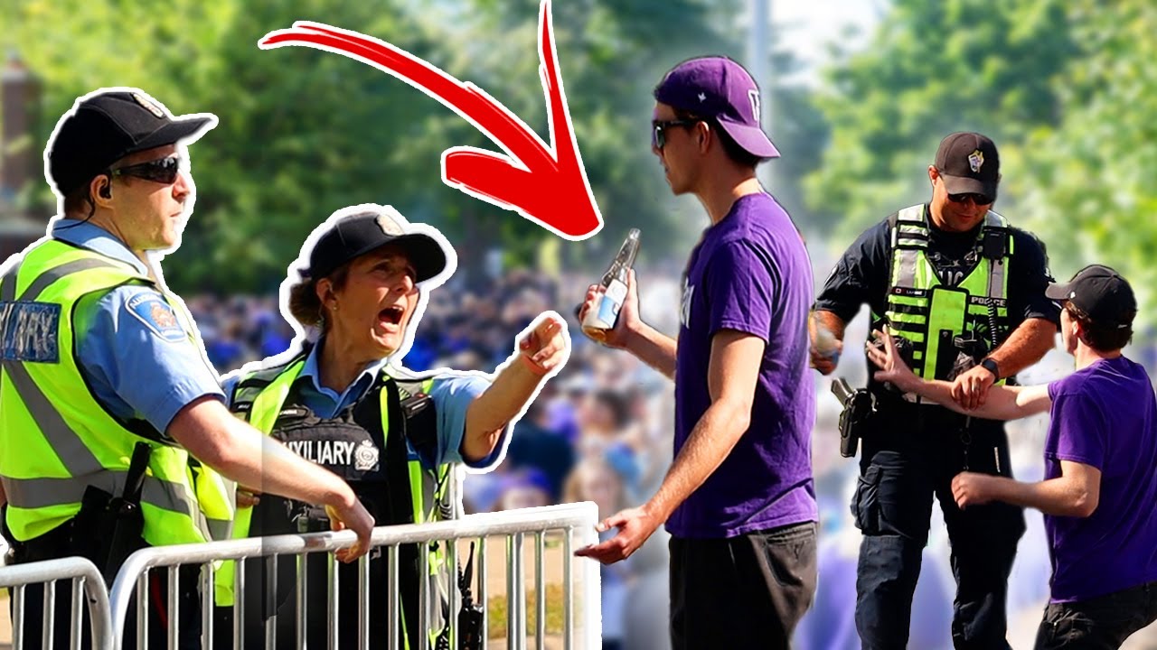 Drinking Fake Beer in front of Cops!