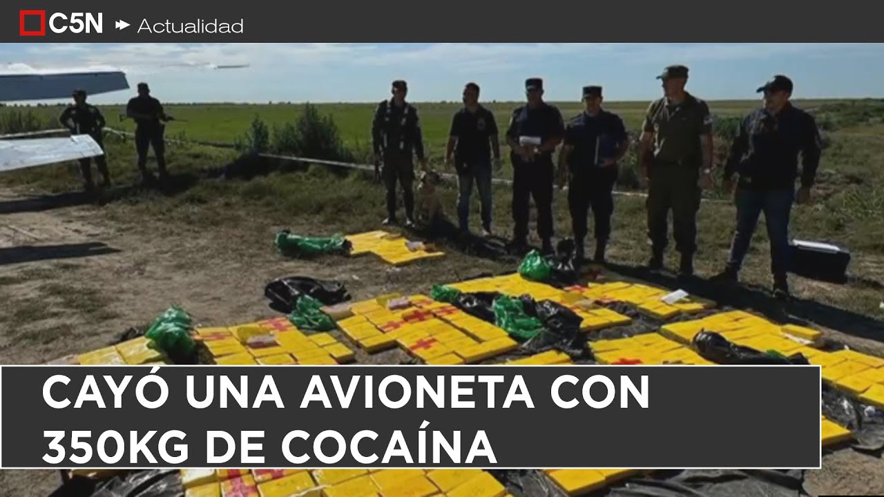 CAYÓ una AVIONETA con 350 KILOS de COCAÍNA en ENTRE RÍOS: LOS TRIPULANTES FUERON DETENIDOS