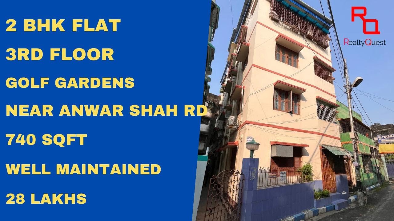 2BHK Flat for Sale in Golf Gardens | 098303 36652 | Prime Location Near South City Mall | 28 Lakhs