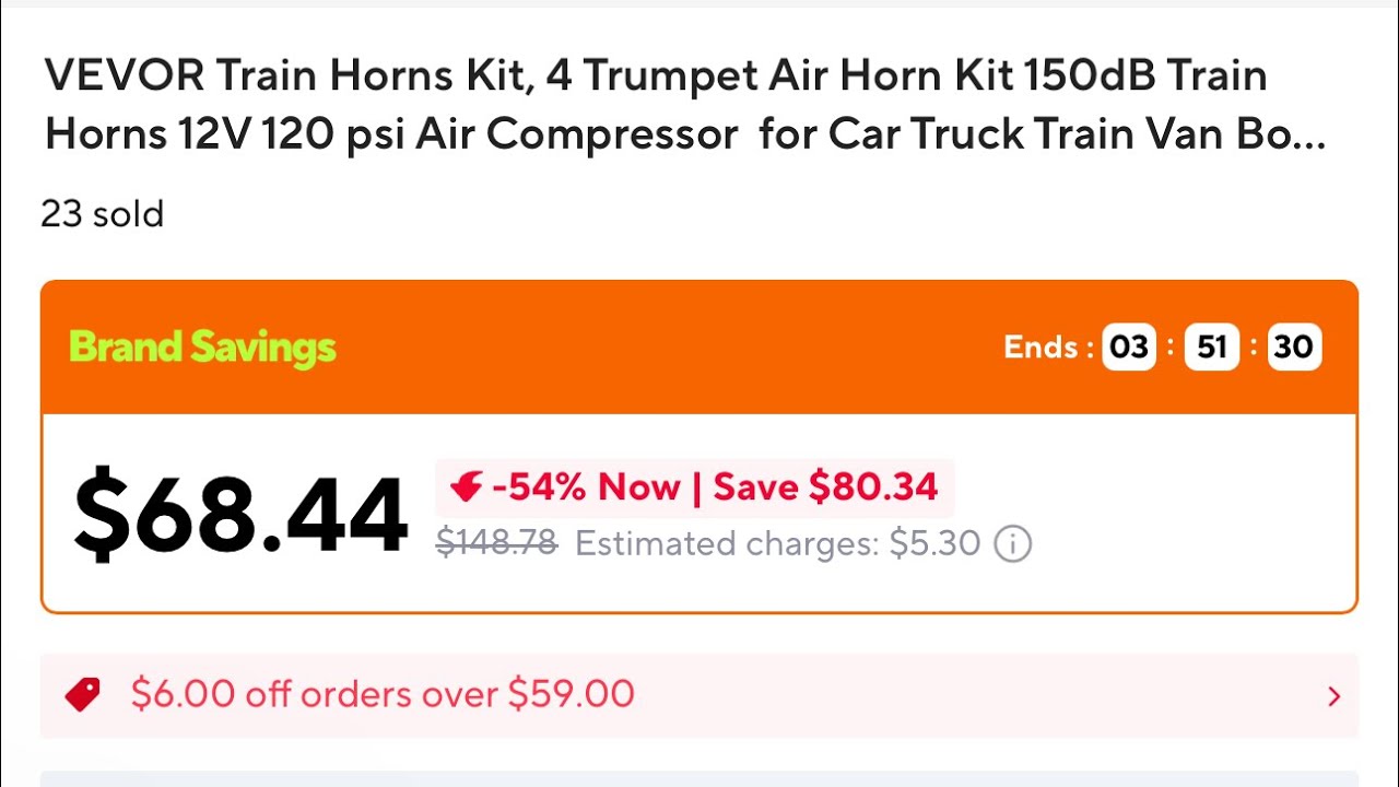 Vevor Air Horn Kit
