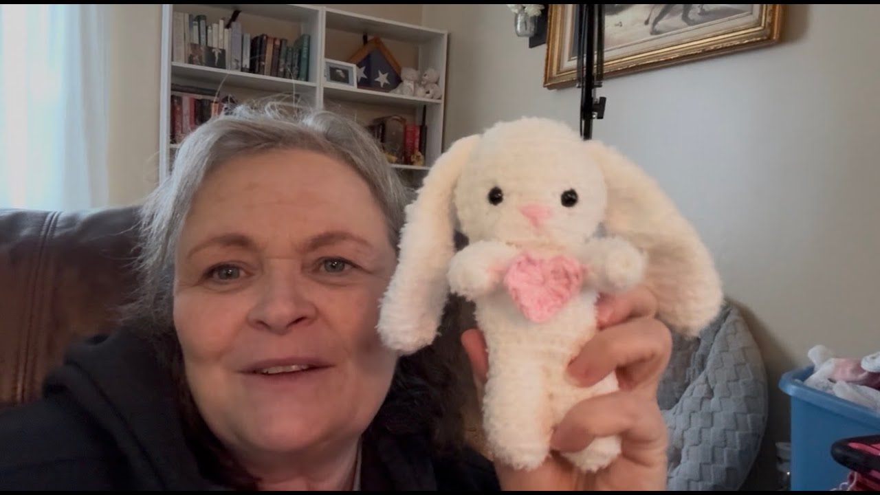 Crochet Valentine bunny and lifestyle