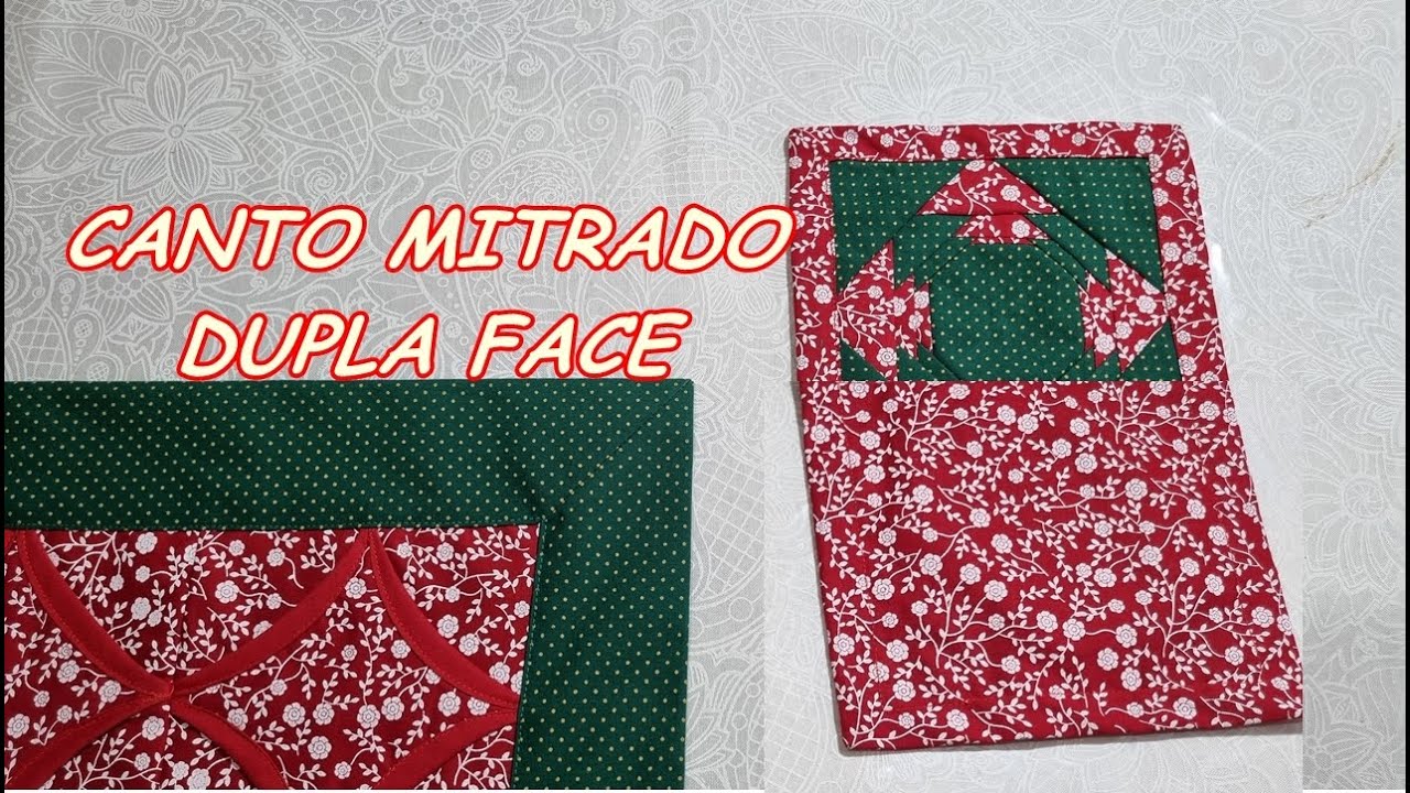 *401* CANTO MITRADO - DUPLA FACE - COSTURA - Tathinha Bordados Variados
