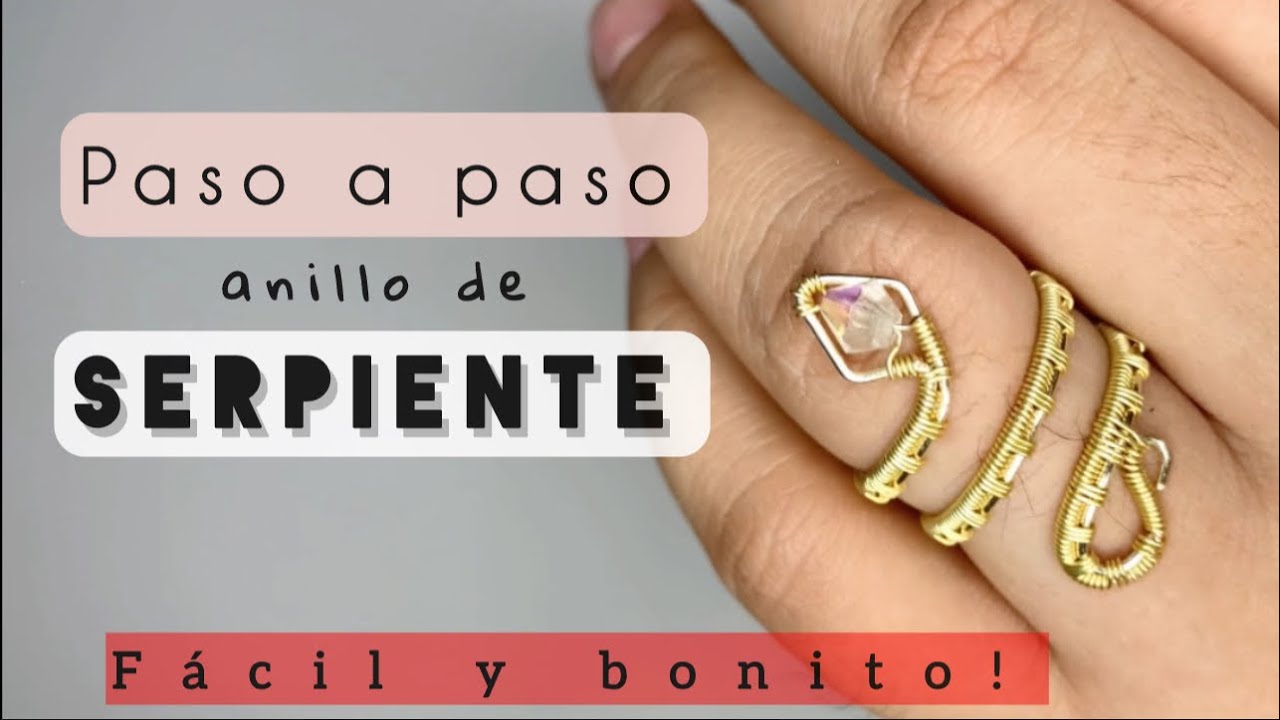 Cómo hacer un ANILLO EN FORMA DE SERPIENTE | te explico PASO A PASO!