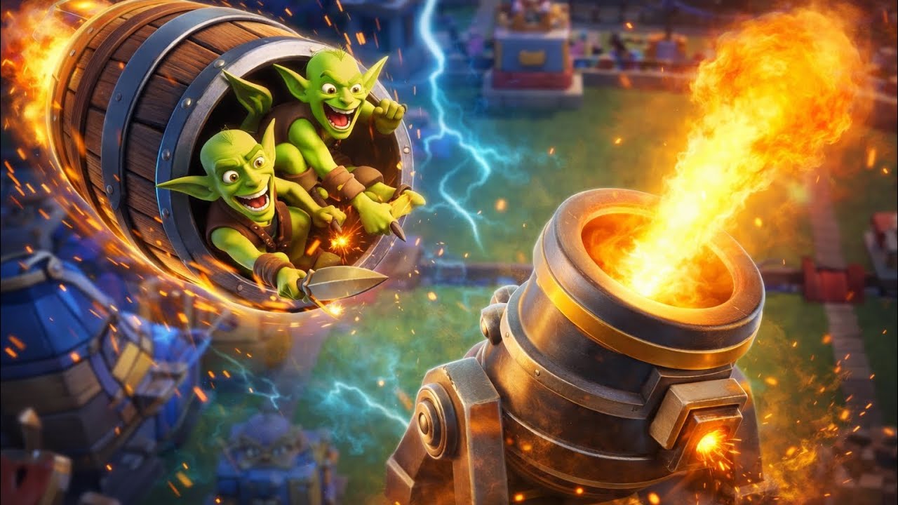 Chaos mode goblin barrel mortar #clashroyale   #clashroyalememes #supercell