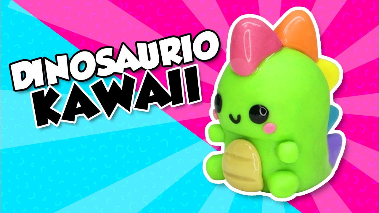 Haz un dinosaurio KAWAII de Arcilla polimérica  ⭐ El Arte de Pau ⭐