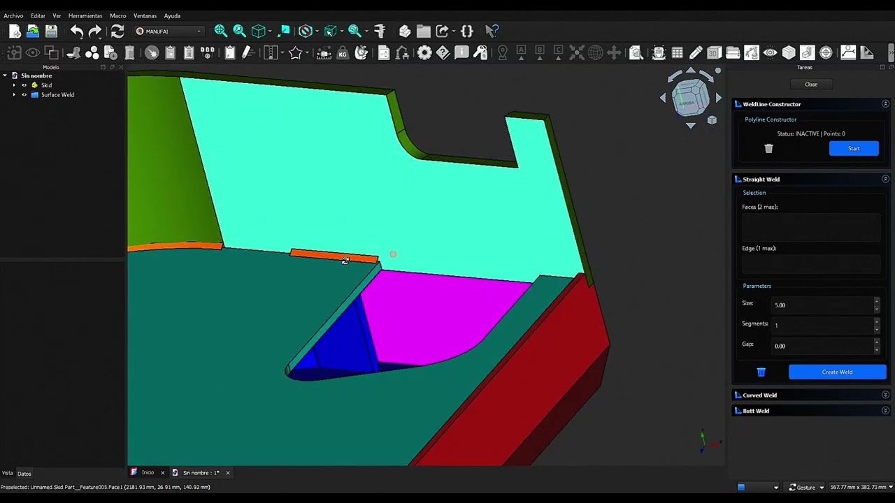 Surface Weld Generator - FreeCAD Plugin