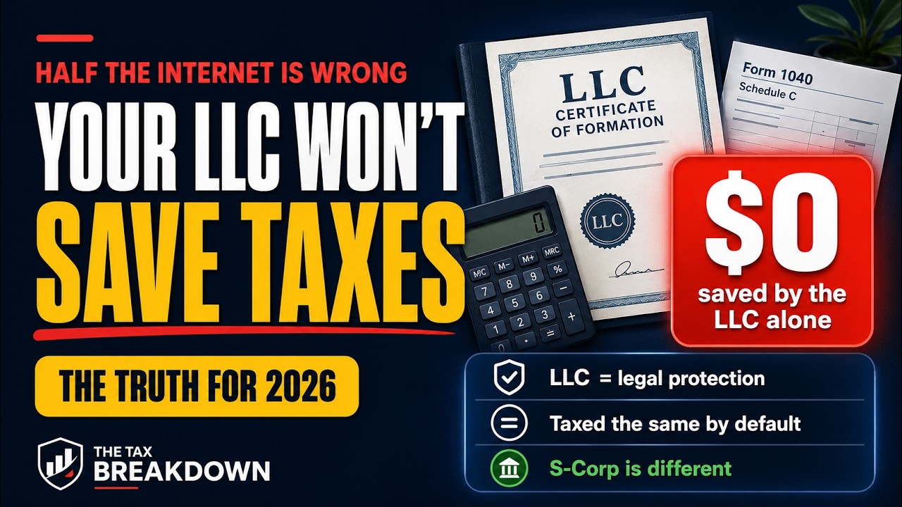 Your LLC Does NOT Automatically Save Taxes (The Truth for 2026)