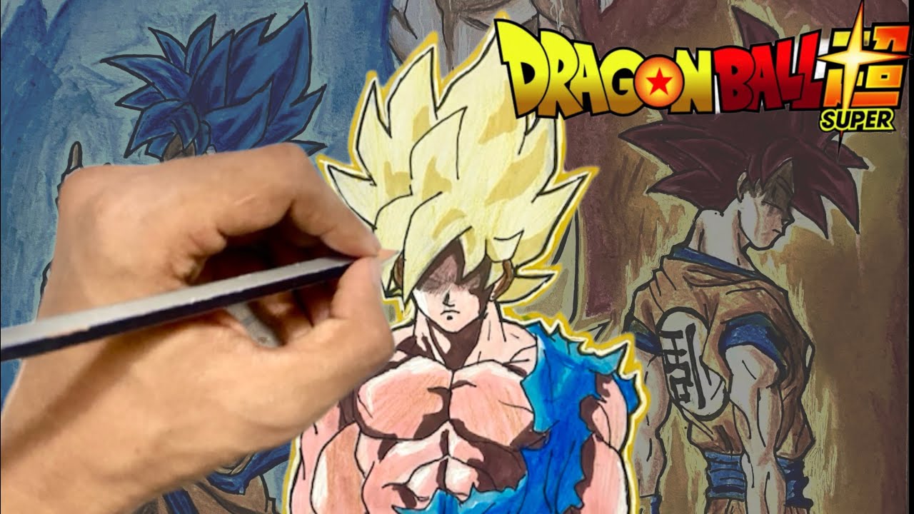 Drawing Son Goku transformations | Dragon ball super