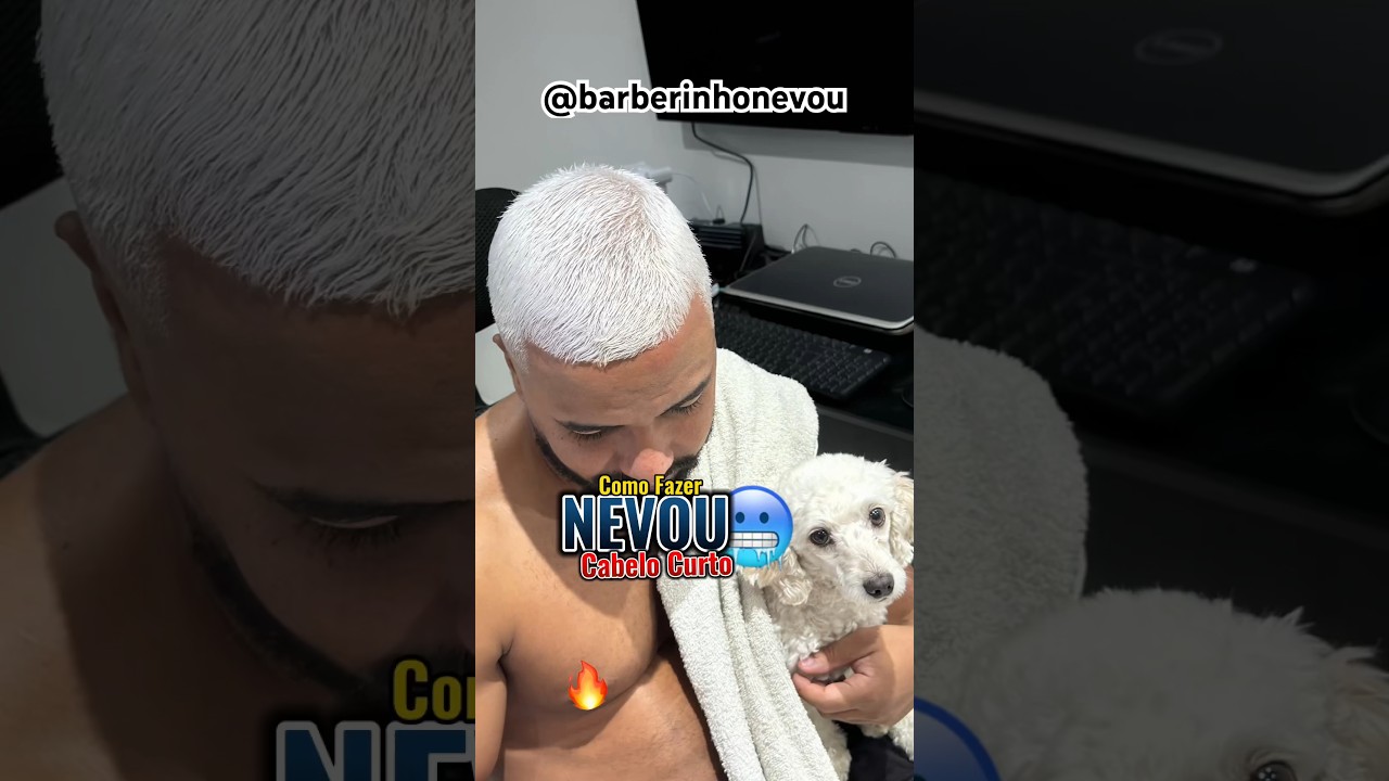 Como fazer Nevou no cabelo curto❄️🇧🇷 #nevou #matizador #descoloracao