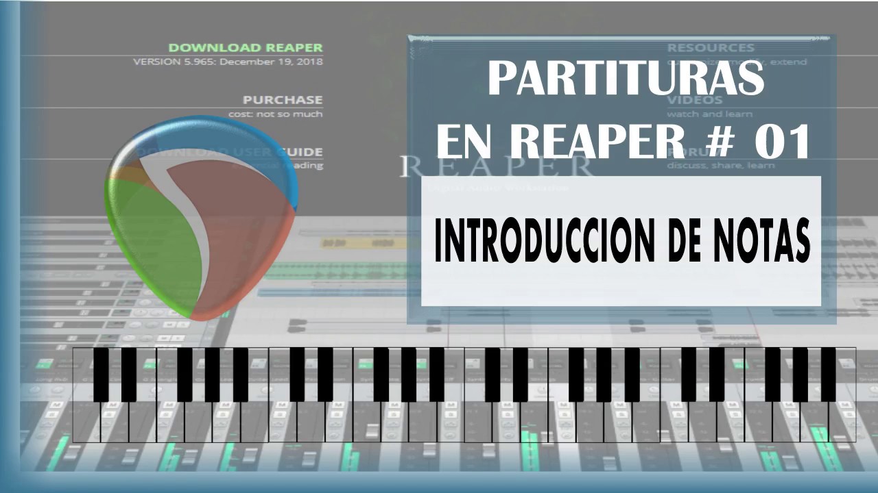 PARTITURAS EN REAPER # 01 INTRODUCIR NOTAS EN EL PENTAGRAMA