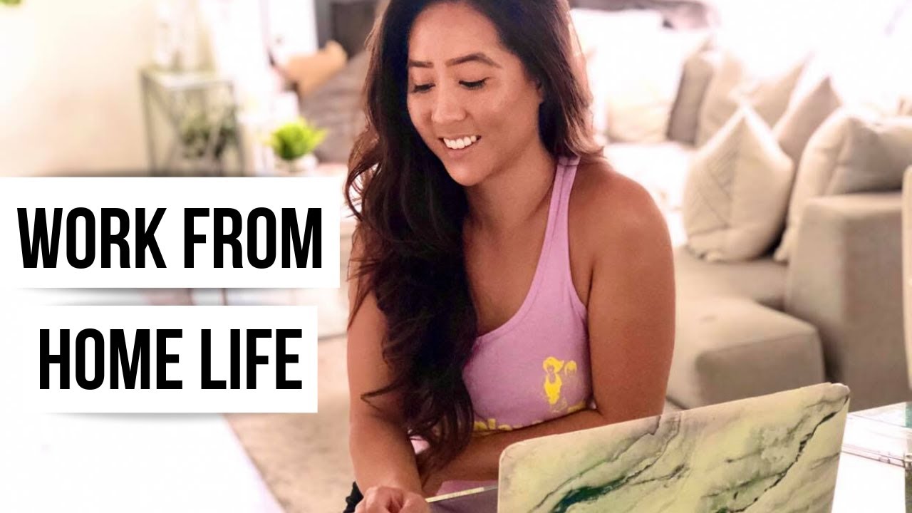 Work from HOME ROUTINE: Quarantine Edition // A Day In My Life Vlog // At Home Workout