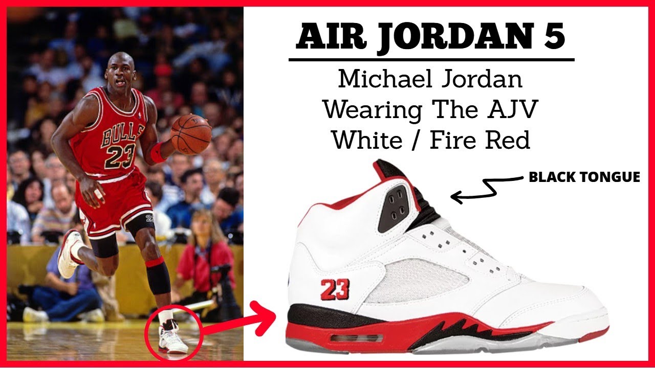 Michael Jordan Wearing The Air Jordan 5 | Fire Red (Full Highlights)